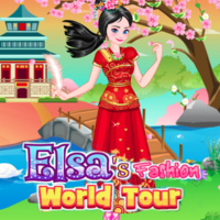 Elsa's Fashion World Tour,Elsa's Fashion World Tour is one of the Dress Up Games that you can play on UGameZone.com for free. 
Elsa is going to travel around the world, now she needs you to help her choose some beautiful dresses from different cities' styles. You can do it, come on! Enjoy and have fun!