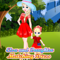 Elsa and Daughter Matching Dress
