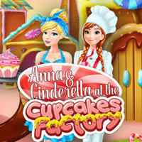Anna & Cinderella At The Cupcakes Factory