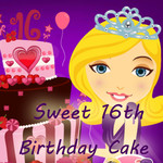 Sweet 16th Birthday Cake