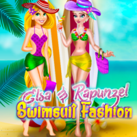 Elsa & Rapunzel: Swimsuit Fashion