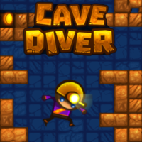Cave Diver,This cave diving game is quite simple to play, but does require a degree of concentration and skill or your cave diving dude will come to a watery end.
Use your left hand mouse button to make the cave diver swim and in ding so lift him up, but be careful, for if he or she  hits any part of the inside of the cave, his her wet suit will rip and the game will be over.
See how far you can go diving into the cave before you're lost forever! After you play this cave diving game why not check out and play our other free sports and diving games?