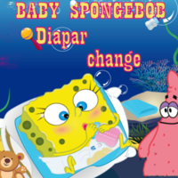 Baby SpongeBob Diaper Change