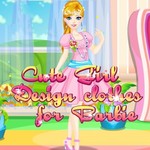 Cute Girl Design Clothes For Barbie
