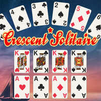 Crescent Solitaire,Crescent Solitaire is one of the Solitaire Games that you can play on UGameZone.com for free. You need to move the outer cards to the 8 foundations in the center. Build the cards up with the same suits from aces to kings, or King down to aces. The time is limited. Tyr to get the higher score.