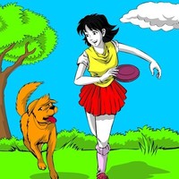 Girl & Dog