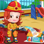Baby Hazel Firefighter Dress Up
